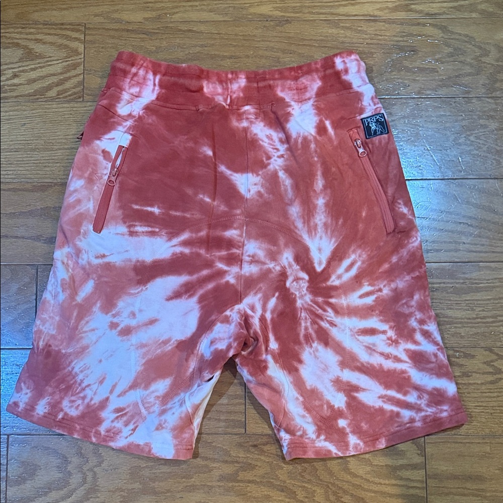 PRPS Sz M Burnt Red Tie-Dye Panther Graphic Shorts - Picture 8 of 11